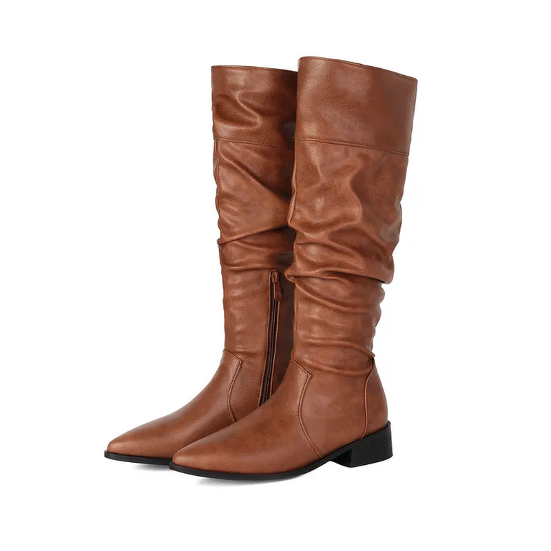 Women’s Pointed Toe Low Heel Long Boots