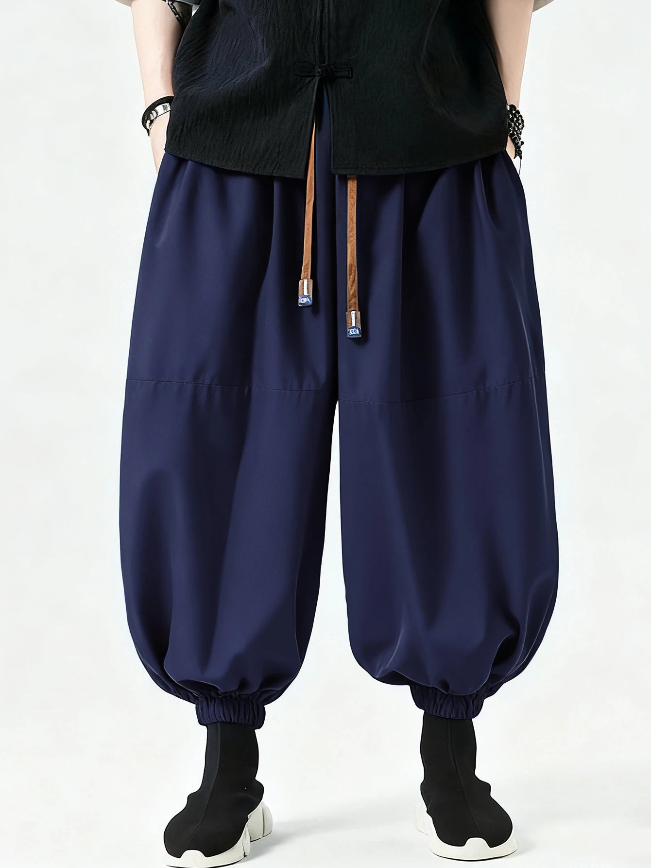 Men’s Korean Style Harem Pants – Loose Fit Cotton Casual Trousers, Streetwear Jogger Pants