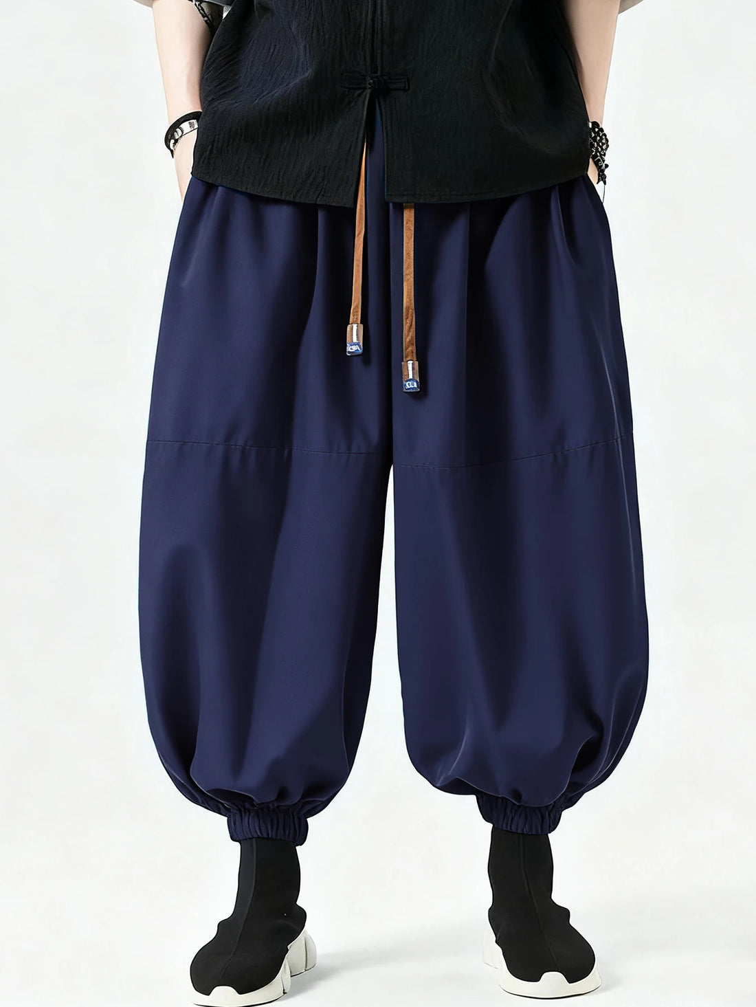 Men’s Korean Style Harem Pants – Loose Fit Cotton Casual Trousers, Streetwear Jogger Pants