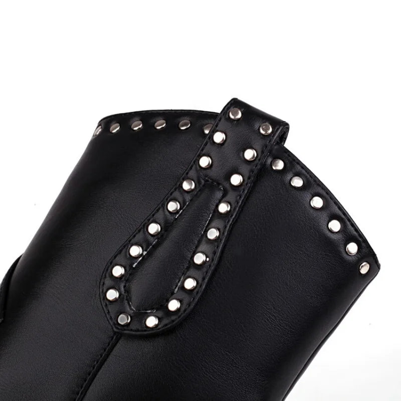 Modern Western Chelsea Boots for Women – 8cm Thick Heel Women Ankle Boots