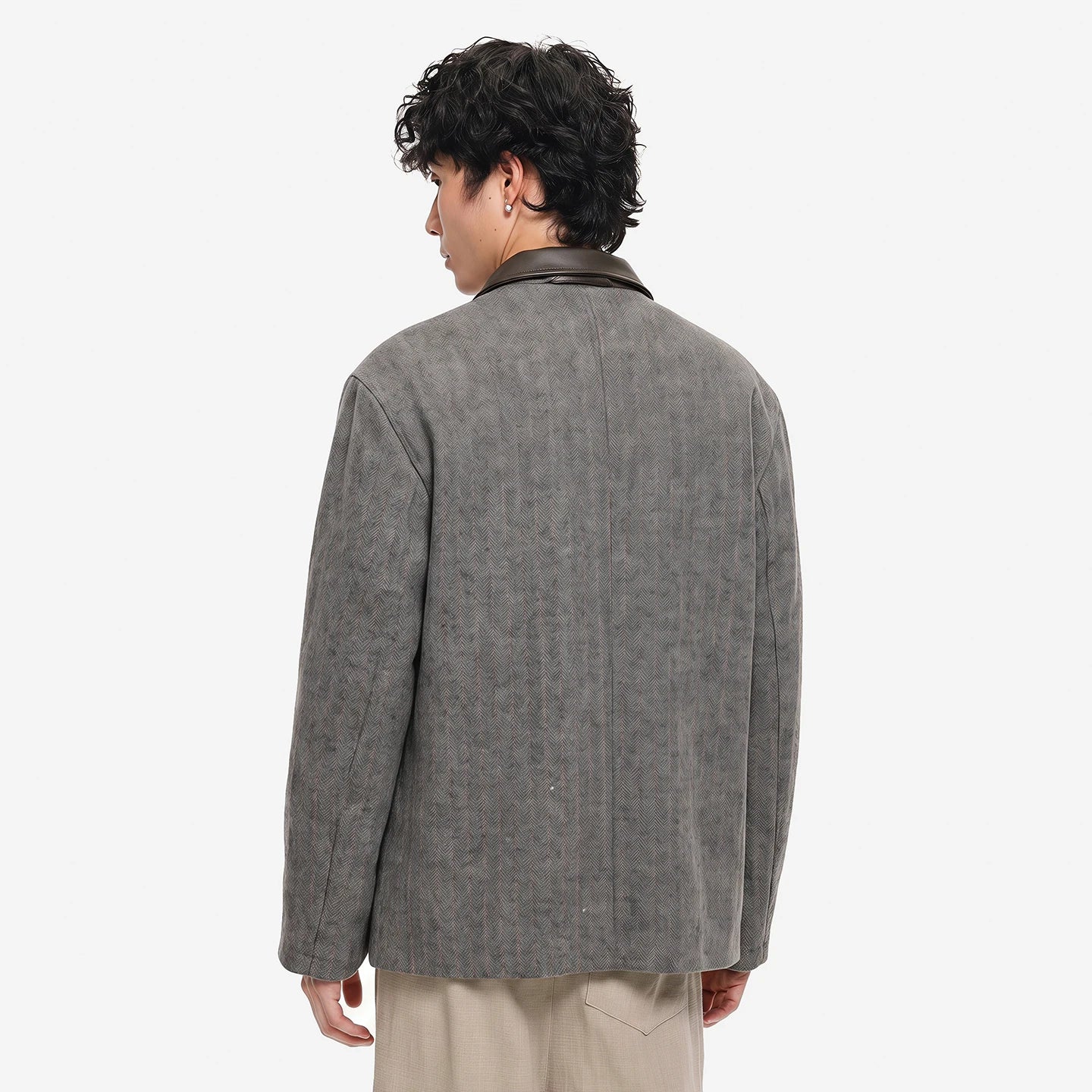 Men’s British Vintage Striped Blazer – Loose Casual Japanese Streetwear Suit Jacket
