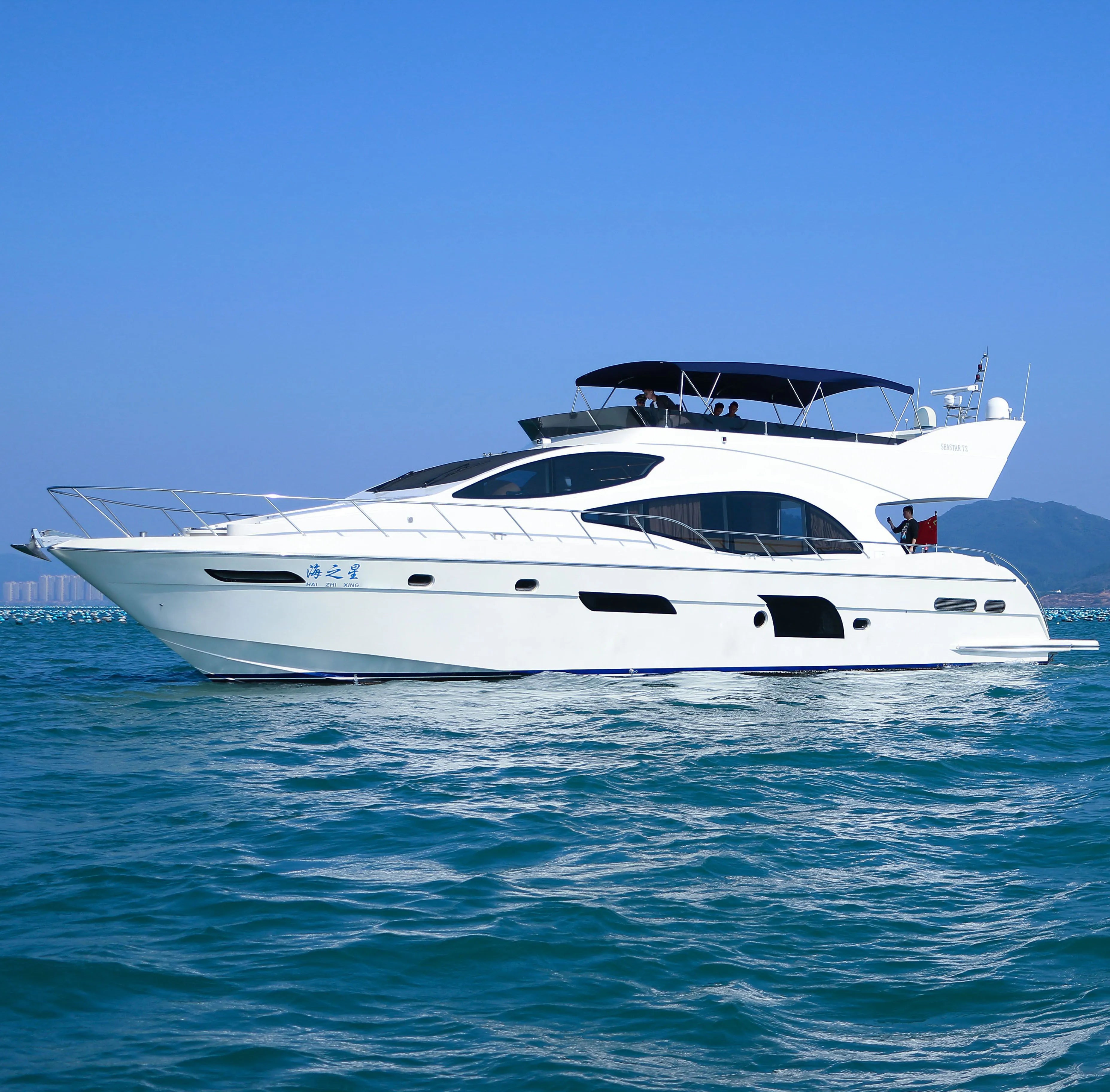 Supper Luxury Hot Sale 75 ft Fiberglass Personal Luxury Yacht for Sport and Leisure