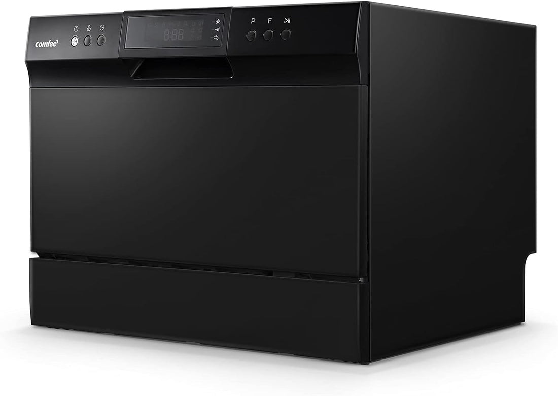 Modern home Countertop Dishwasher – Energy Star Portable Dishwasher, 6 Place Settings, 8 Washing Programs, Speed