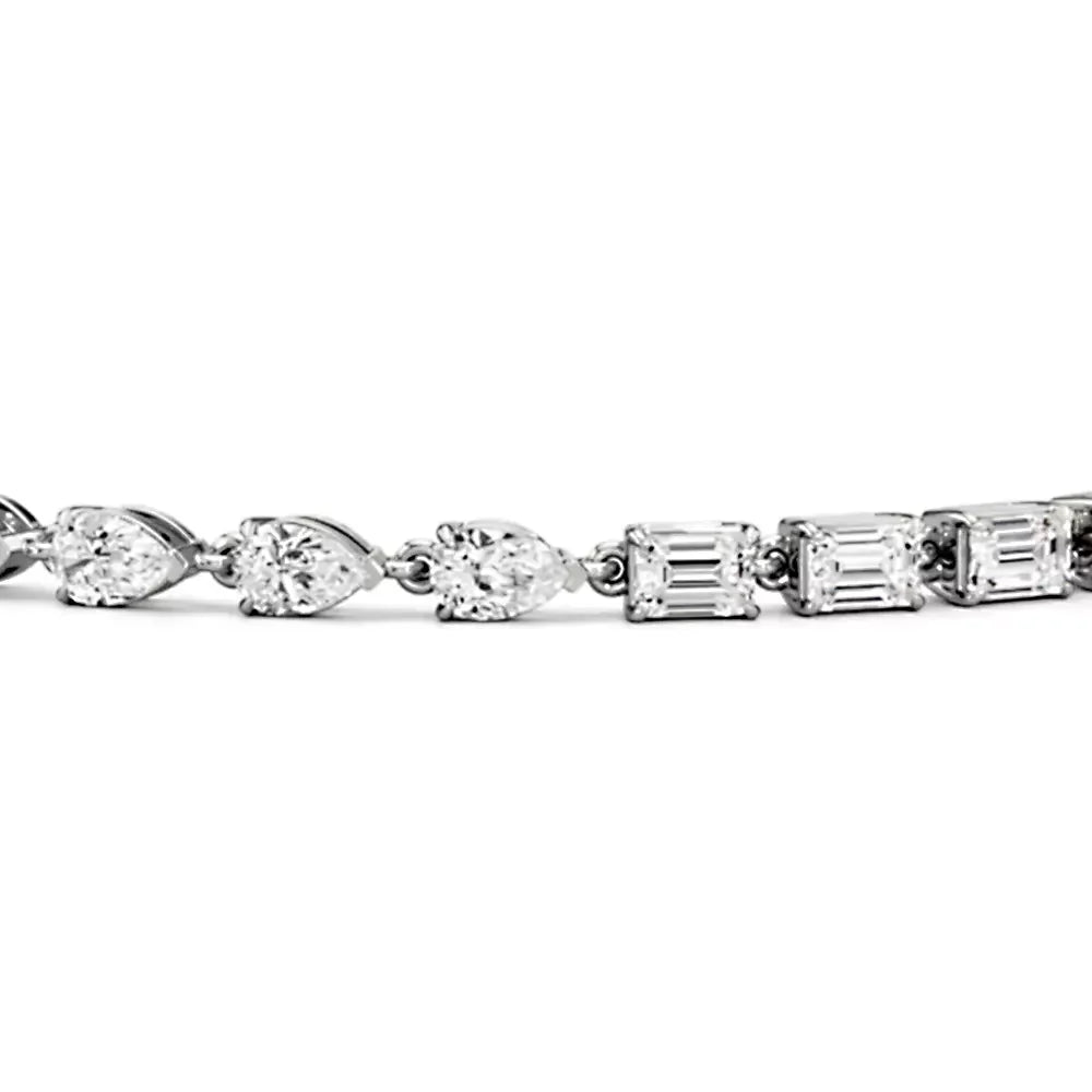 Luxury DEF VVS Lab Grown Diamond Tennis Bracelet in 14K White Gold