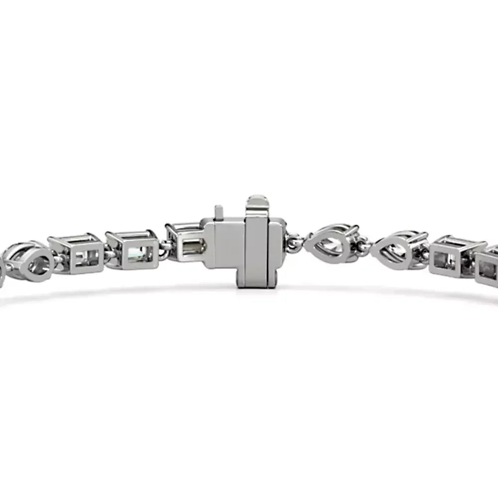 Luxury DEF VVS Lab Grown Diamond Tennis Bracelet in 14K White Gold
