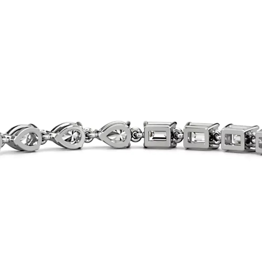 Luxury DEF VVS Lab Grown Diamond Tennis Bracelet in 14K White Gold