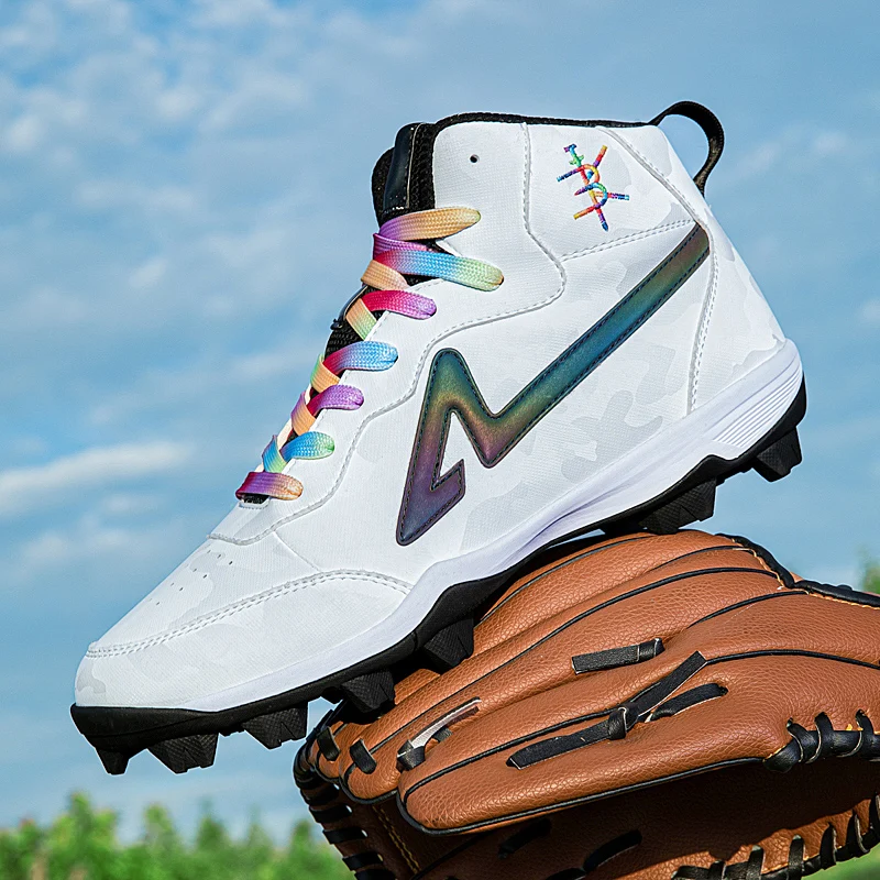 Men's Mid-Top Baseball Soccer Shoes – Anti-Slip Outdoor Sport Gym Fitness Sneakers