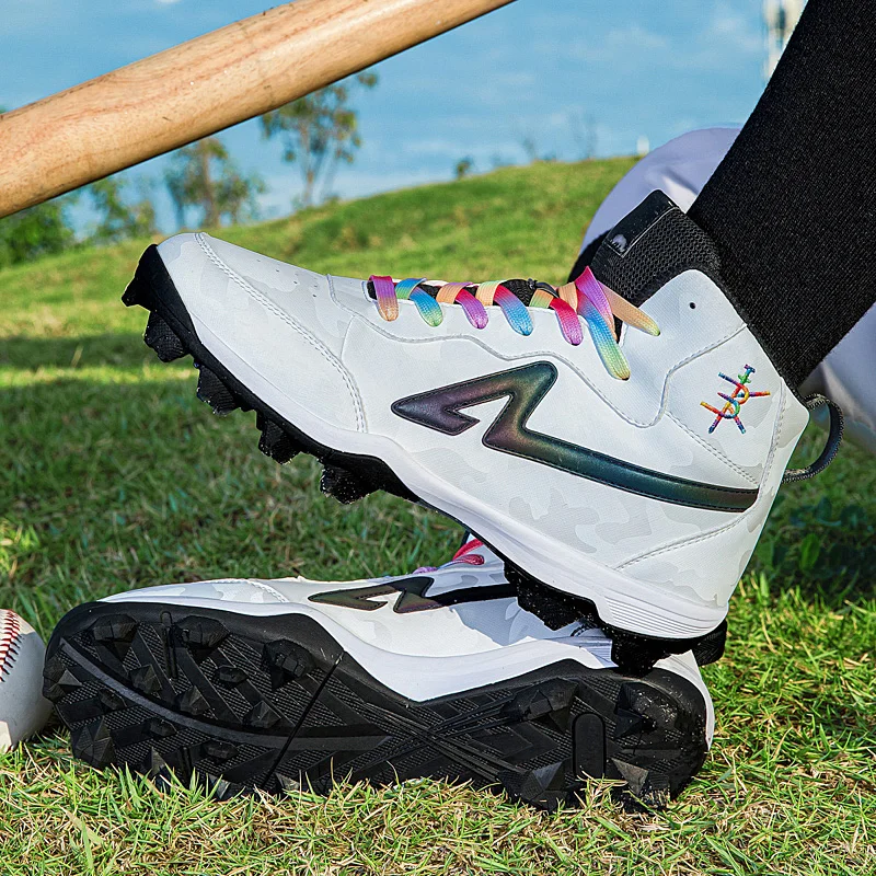 Men's Mid-Top Baseball Soccer Shoes – Anti-Slip Outdoor Sport Gym Fitness Sneakers