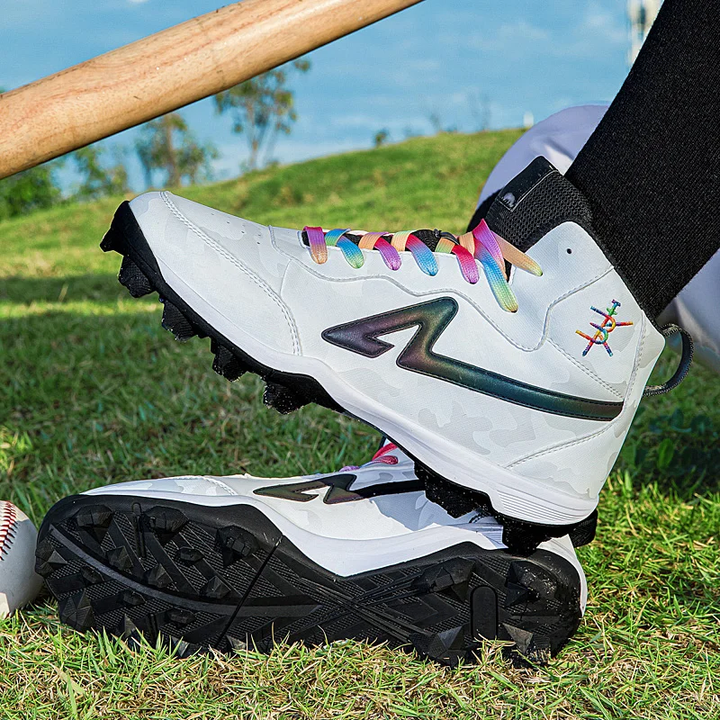 Men's Mid-Top Baseball Soccer Shoes – Anti-Slip Outdoor Sport Gym Fitness Sneakers