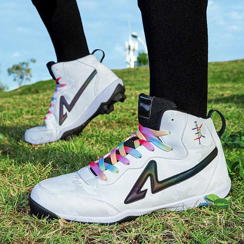 Men's Mid-Top Baseball Soccer Shoes – Anti-Slip Outdoor Sport Gym Fitness Sneakers