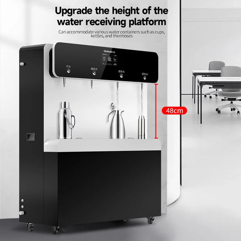 Modern Large Water Purifier & Dispenser, Smart Four Spout High-Capacity Water Machine