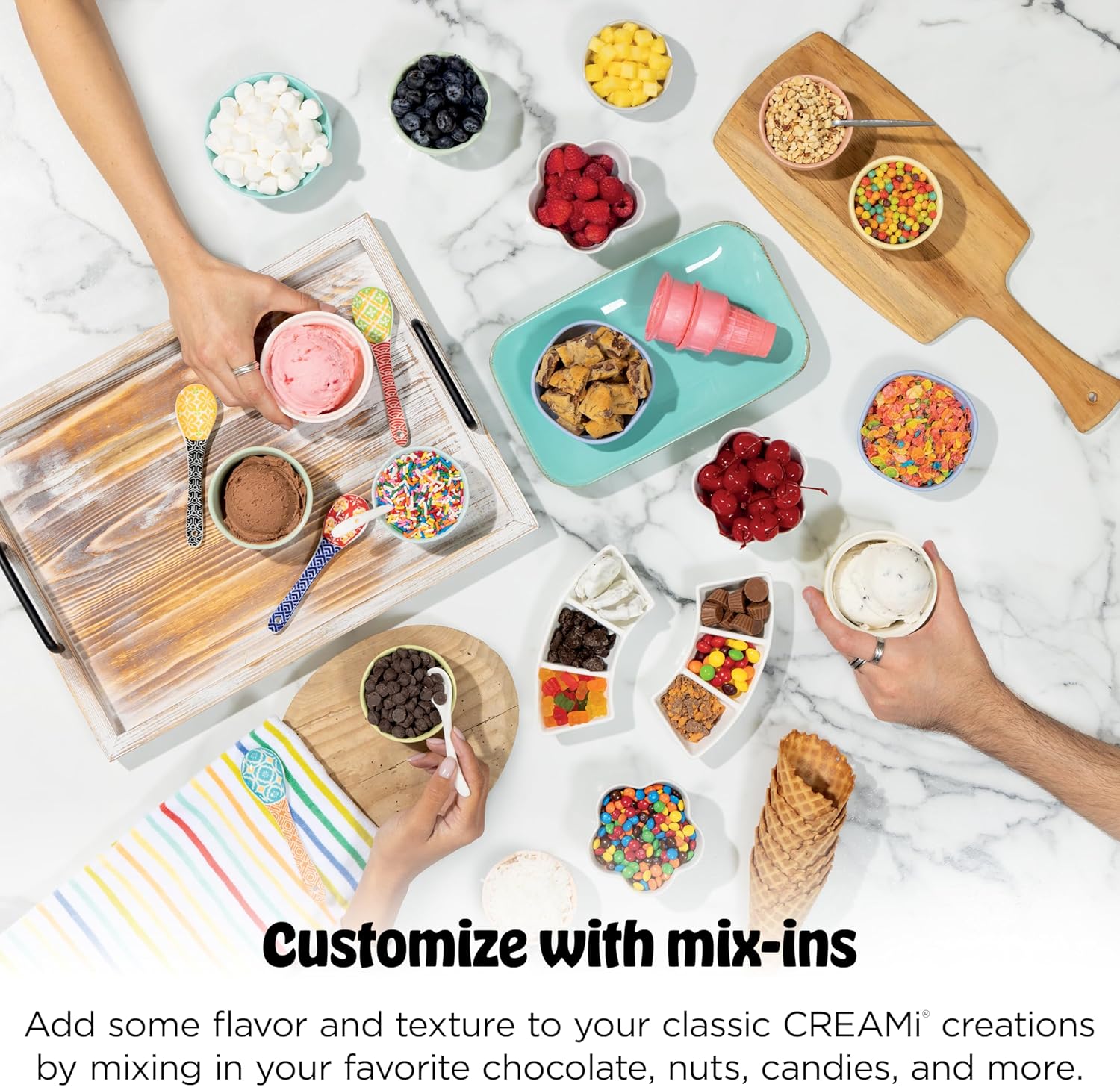 Smart Ninja CREAMi Scoop & Swirl Ice Cream Maker – 13-in-1 Soft Serve Machine for Ice Cream, Sorbet, Milkshakes & Frozen Yogurt