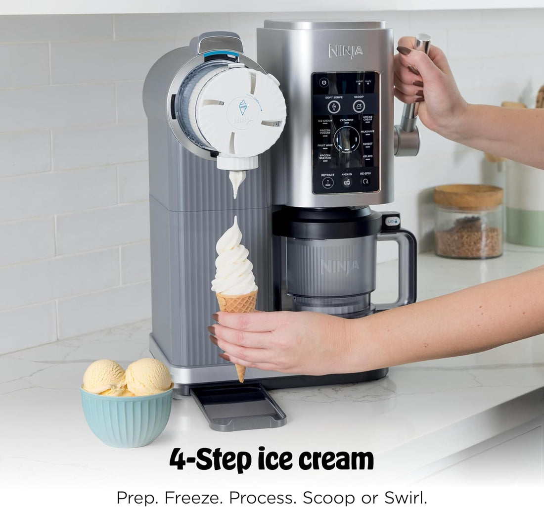 Smart Ninja CREAMi Scoop & Swirl Ice Cream Maker – 13-in-1 Soft Serve Machine for Ice Cream, Sorbet, Milkshakes & Frozen Yogurt