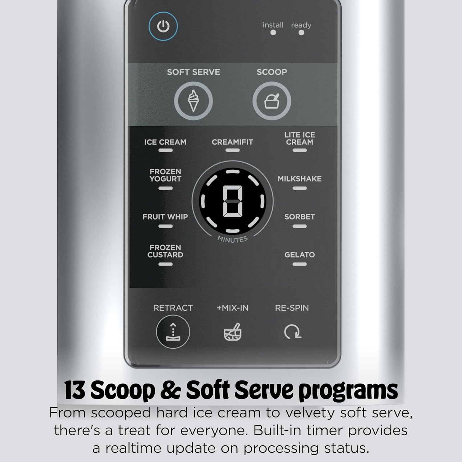 Smart Ninja CREAMi Scoop & Swirl Ice Cream Maker – 13-in-1 Soft Serve Machine for Ice Cream, Sorbet, Milkshakes & Frozen Yogurt