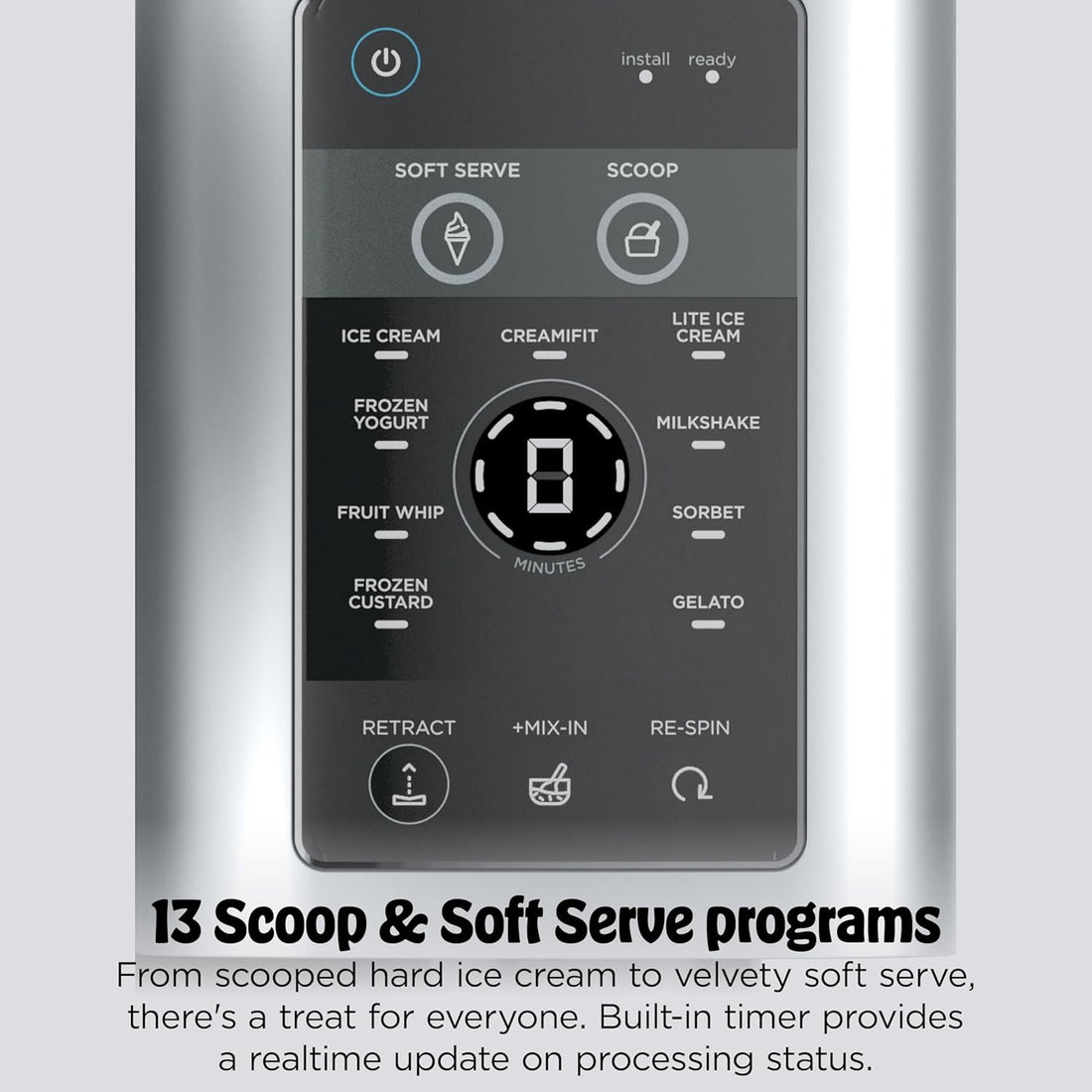 Smart Ninja CREAMi Scoop & Swirl Ice Cream Maker – 13-in-1 Soft Serve Machine for Ice Cream, Sorbet, Milkshakes & Frozen Yogurt