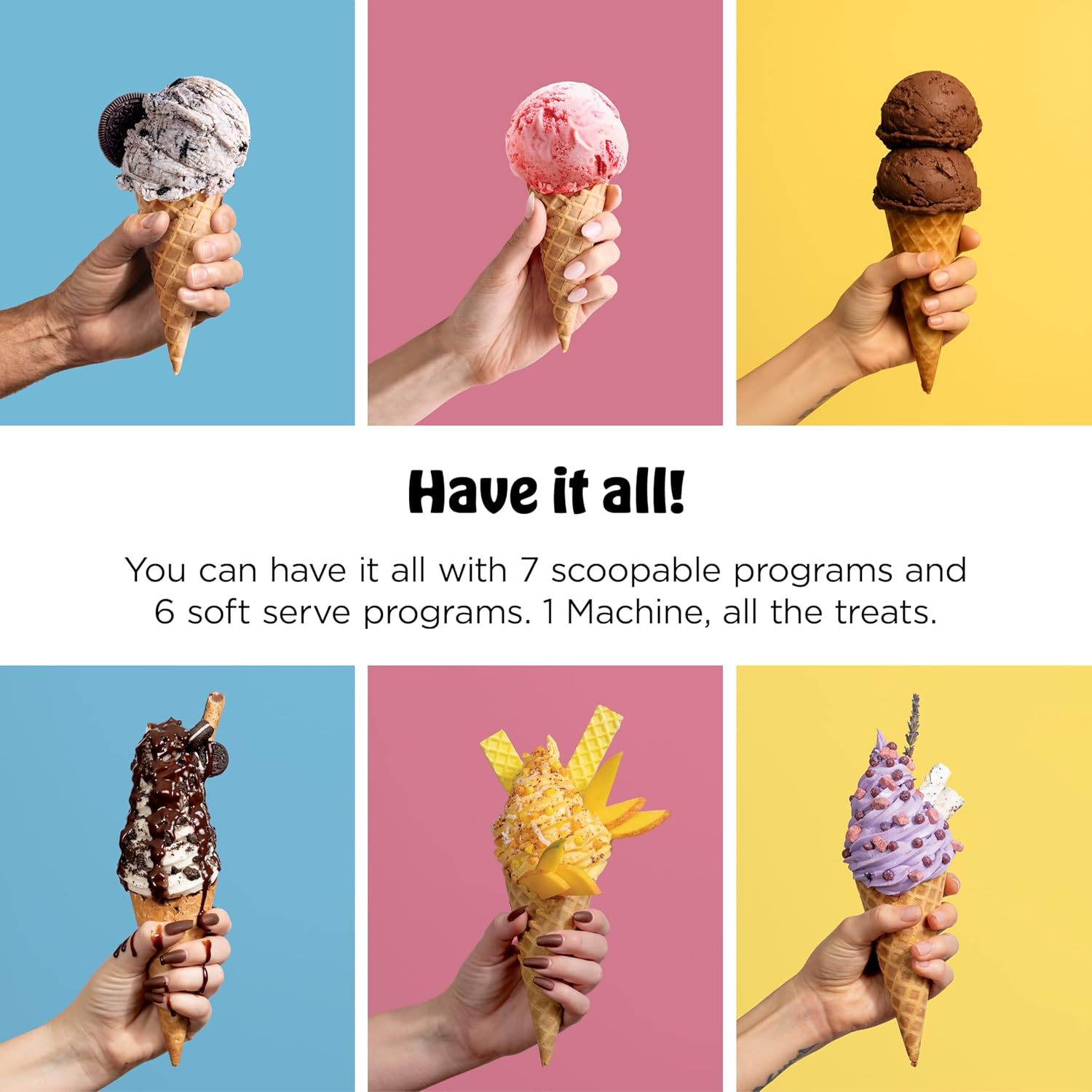 Smart Ninja CREAMi Scoop & Swirl Ice Cream Maker – 13-in-1 Soft Serve Machine for Ice Cream, Sorbet, Milkshakes & Frozen Yogurt
