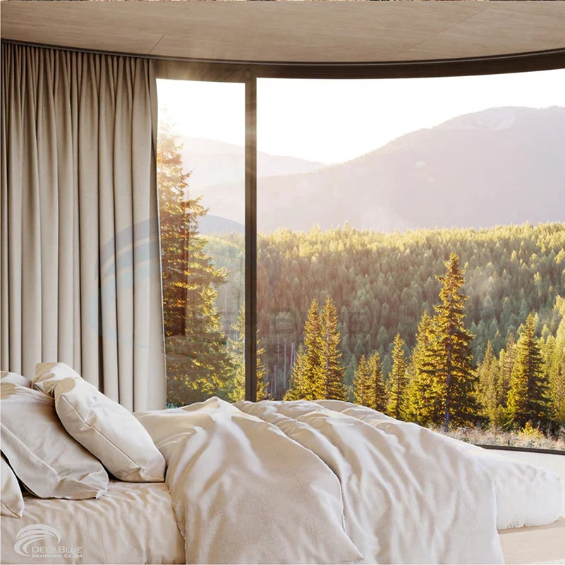 Modern Prefab Outdoor Luxury Circular Frame Wooden House – Quick Installation Glamping Dome