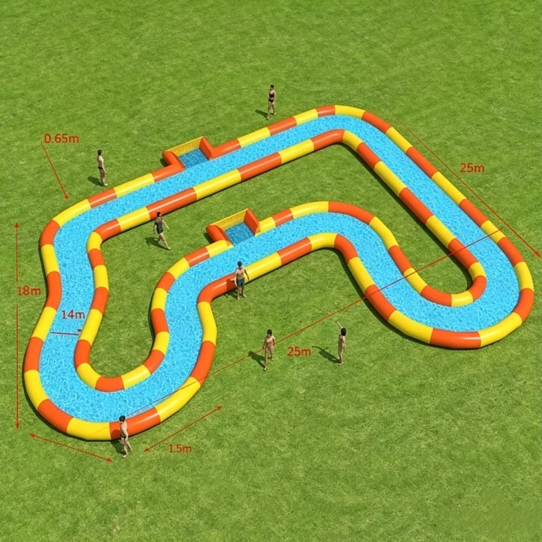 New Custom Inflatable Lazy River Swimming Pool with Water Slide