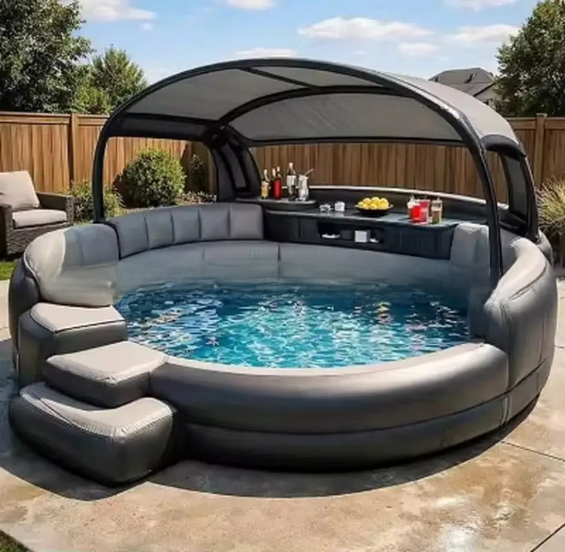 New Grade PVC Inflatable Bounce House Bar & Swim Family Party Pool