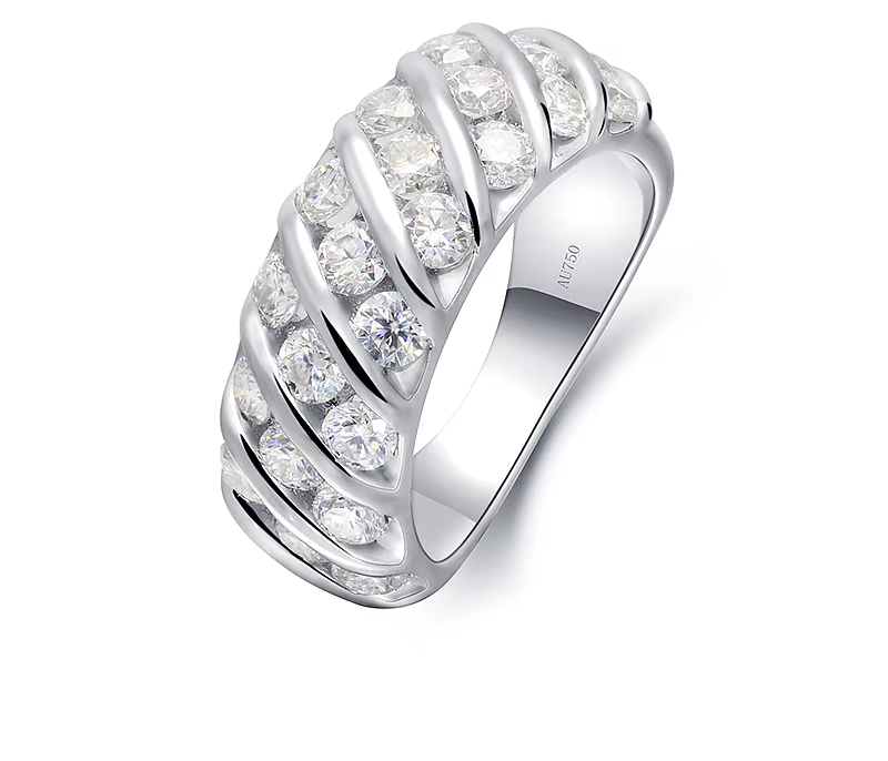 Modern 2.4CTW Lab-Grown Diamond Halo Engagement Ring in 14K White Gold