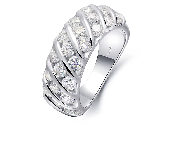 Modern 2.4CTW Lab-Grown Diamond Halo Engagement Ring in 14K White Gold