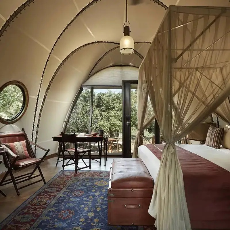 Premium Double-Entrance Semi-Permanent Glamping Pod Weather Resistent