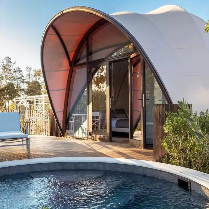 Premium Double-Entrance Semi-Permanent Glamping Pod Weather Resistent