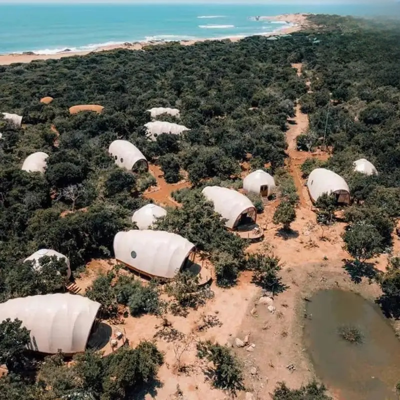 Premium Double-Entrance Semi-Permanent Glamping Pod Weather Resistent
