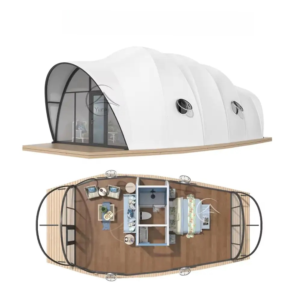 Premium Double-Entrance Semi-Permanent Glamping Pod Weather Resistent