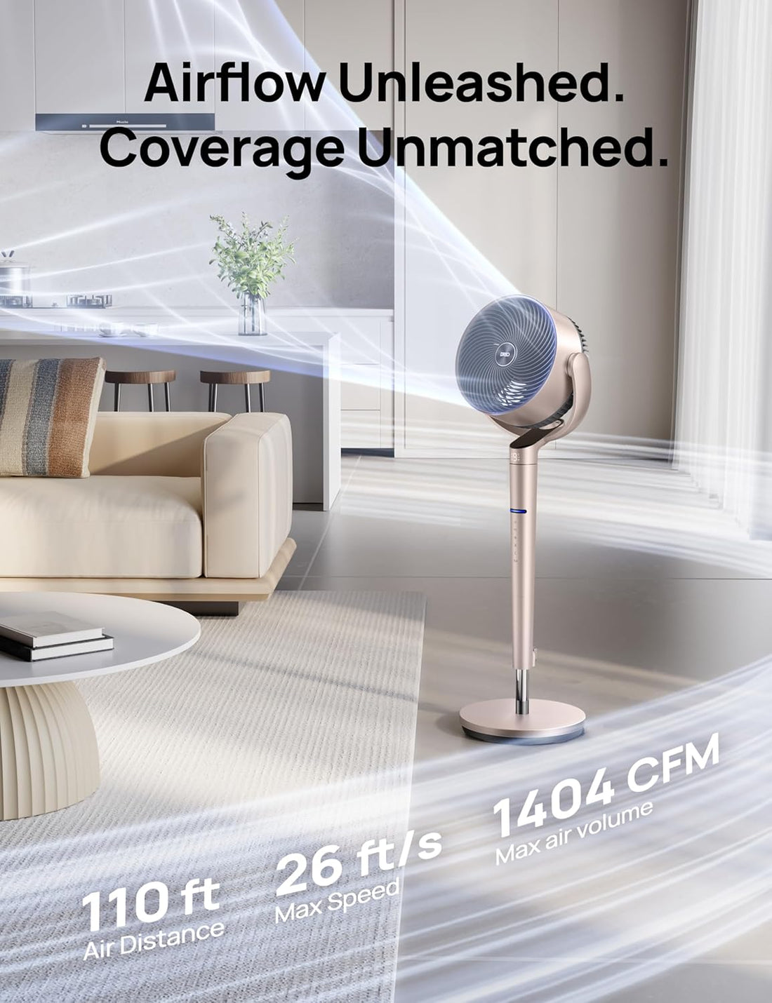 New Smart Wi-Fi Pedestal Fan with 3D Oscillation