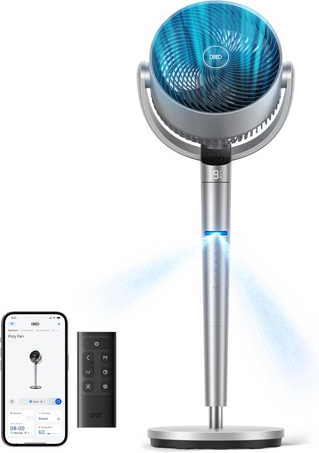 New Smart Wi-Fi Pedestal Fan with 3D Oscillation