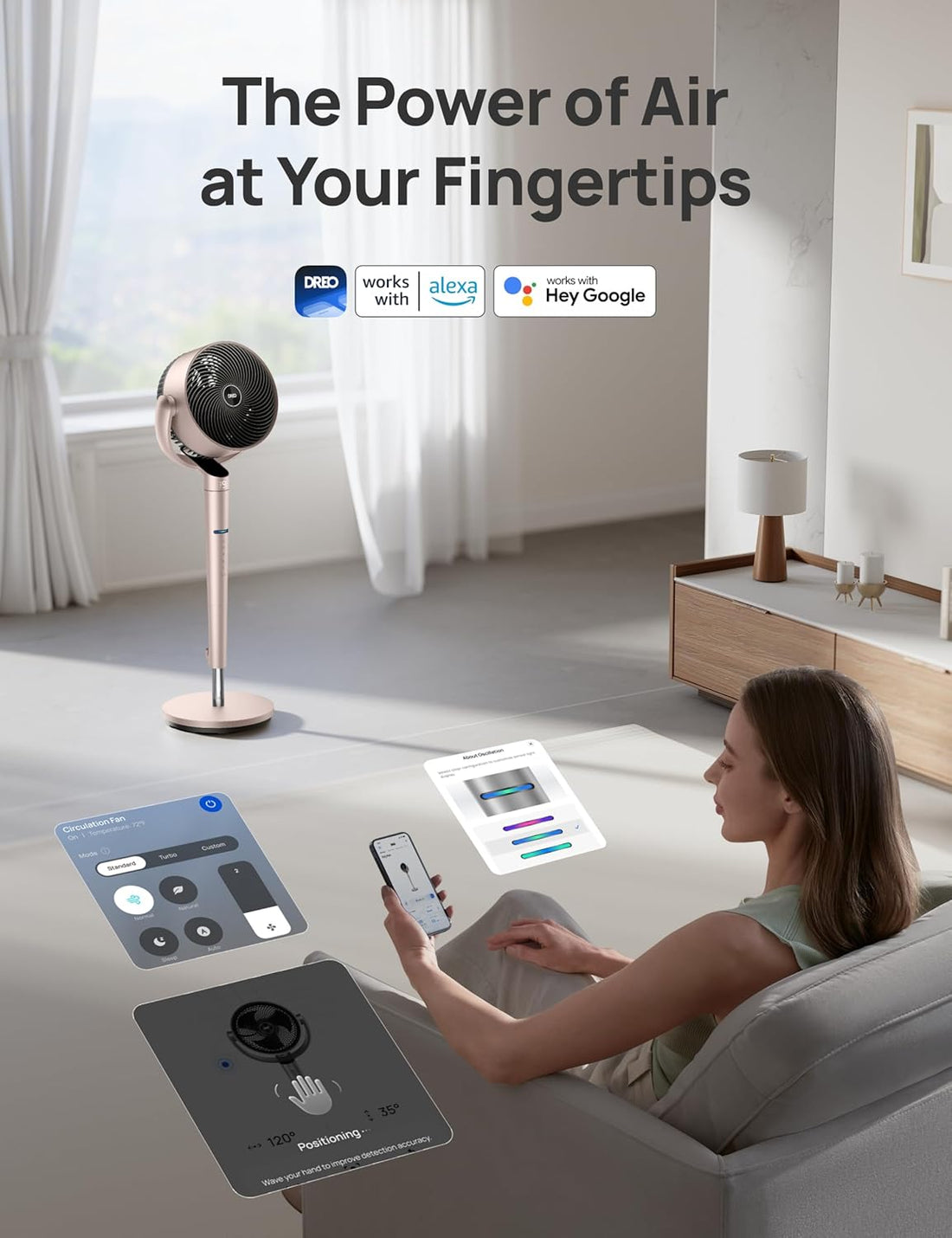New Smart Wi-Fi Pedestal Fan with 3D Oscillation