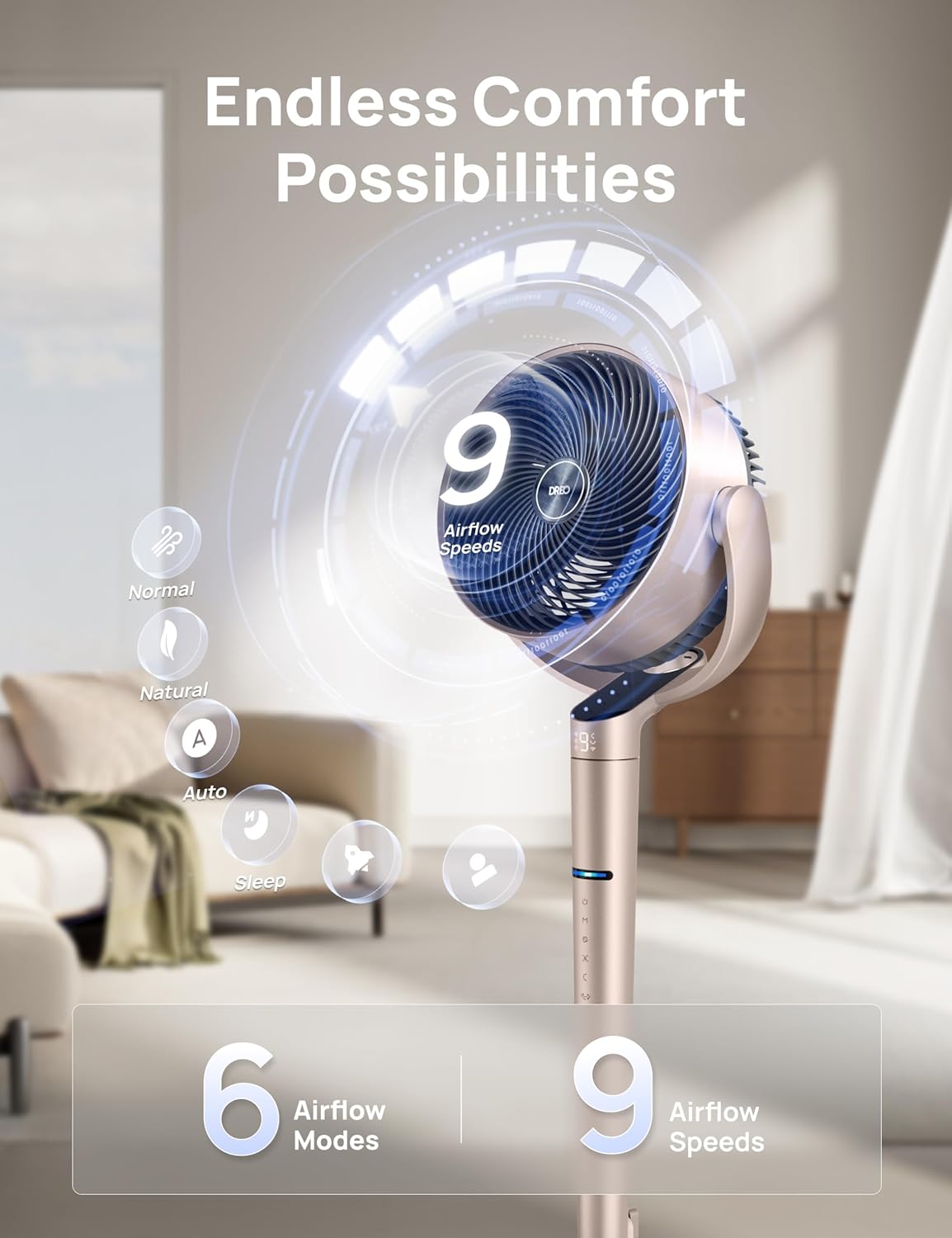 New Smart Wi-Fi Pedestal Fan with 3D Oscillation