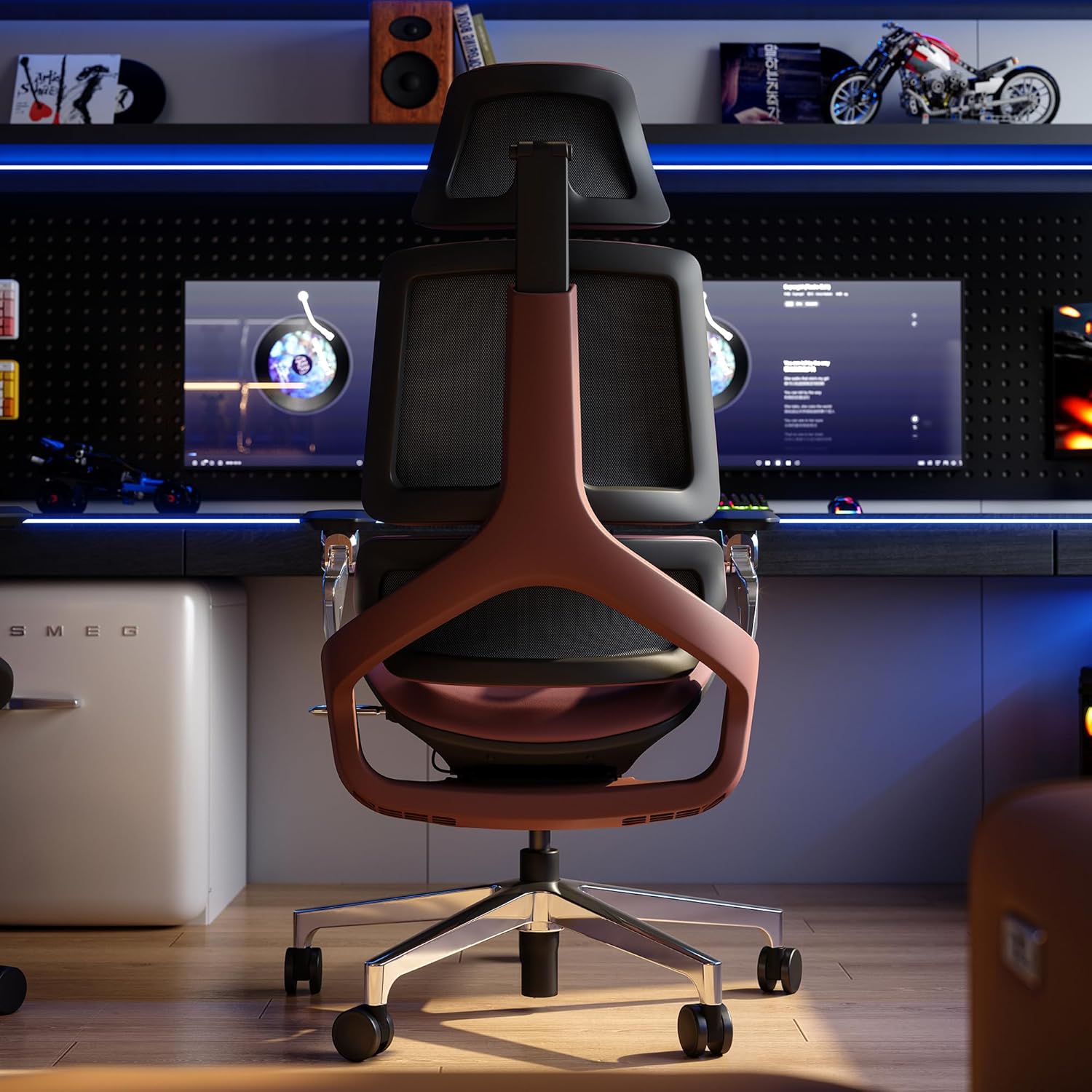 Premium Executive Gaming & Office Chair– Genuine Leather High Back Ergonomic Design with 5D Armrests & 3D Headrest,