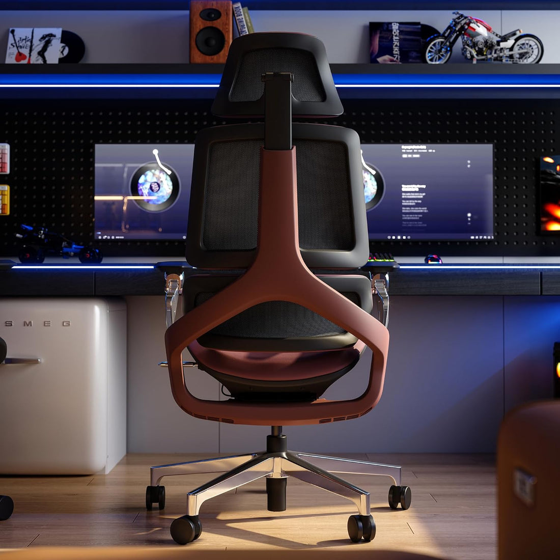 Premium Executive Gaming & Office Chair– Genuine Leather High Back Ergonomic Design with 5D Armrests & 3D Headrest,