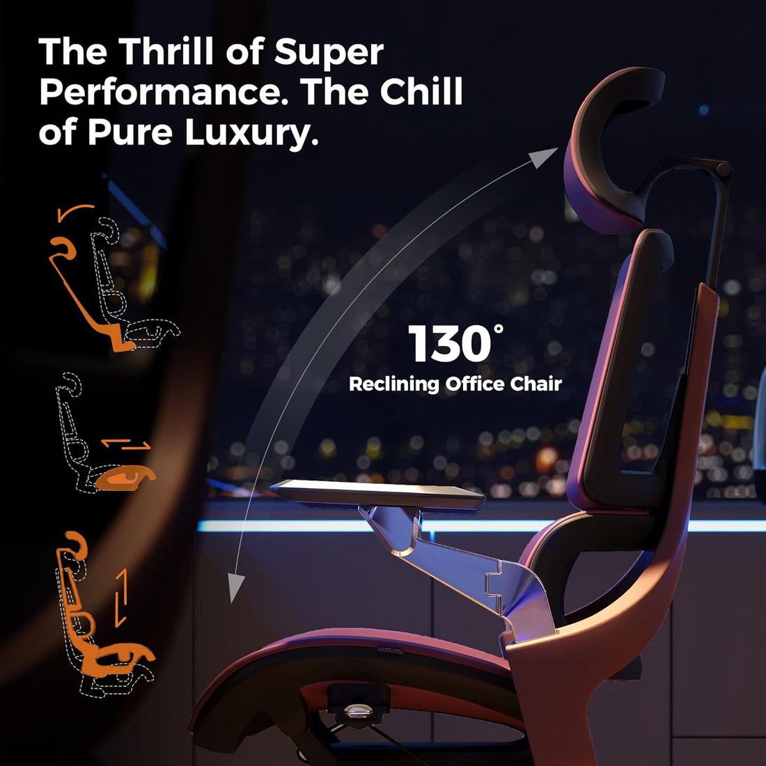 Premium Executive Gaming & Office Chair– Genuine Leather High Back Ergonomic Design with 5D Armrests & 3D Headrest,