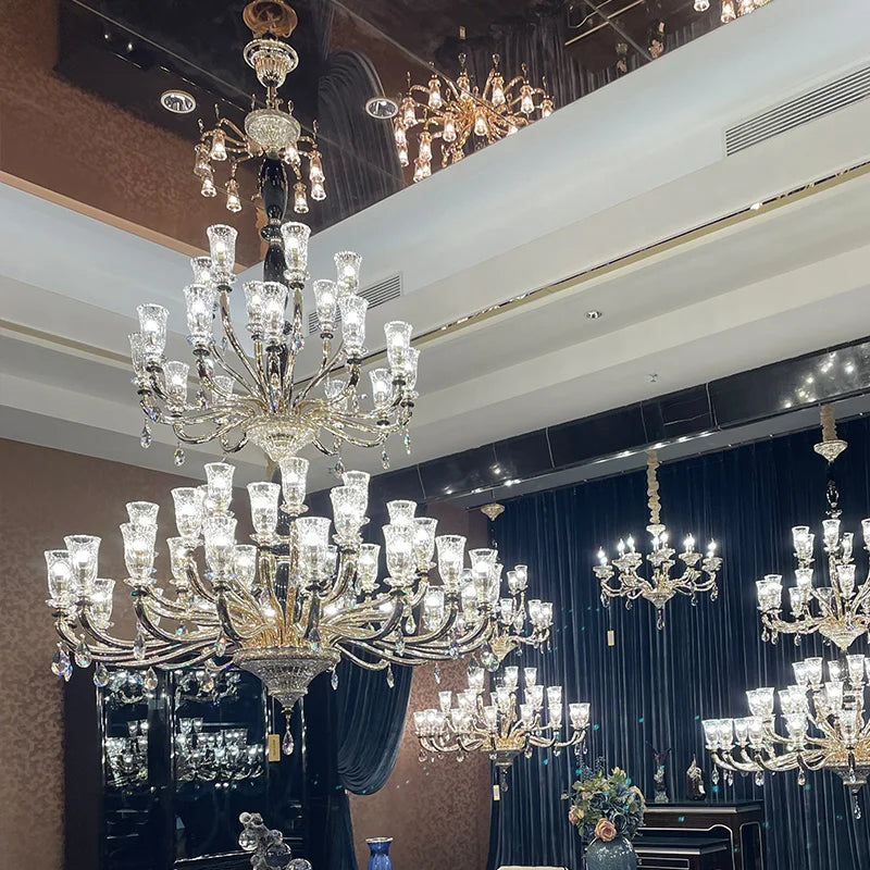 New Italian Classic Crystal Chandelier – Luxury Candle-Style Ceiling Lighting
