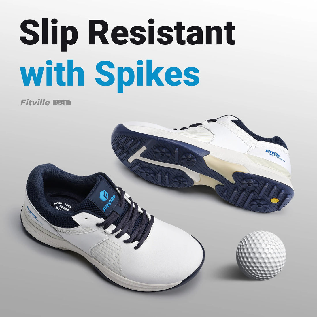Modern Mens Waterproof Professional Golf Sneakers Arch Support & Non-Slip Grip