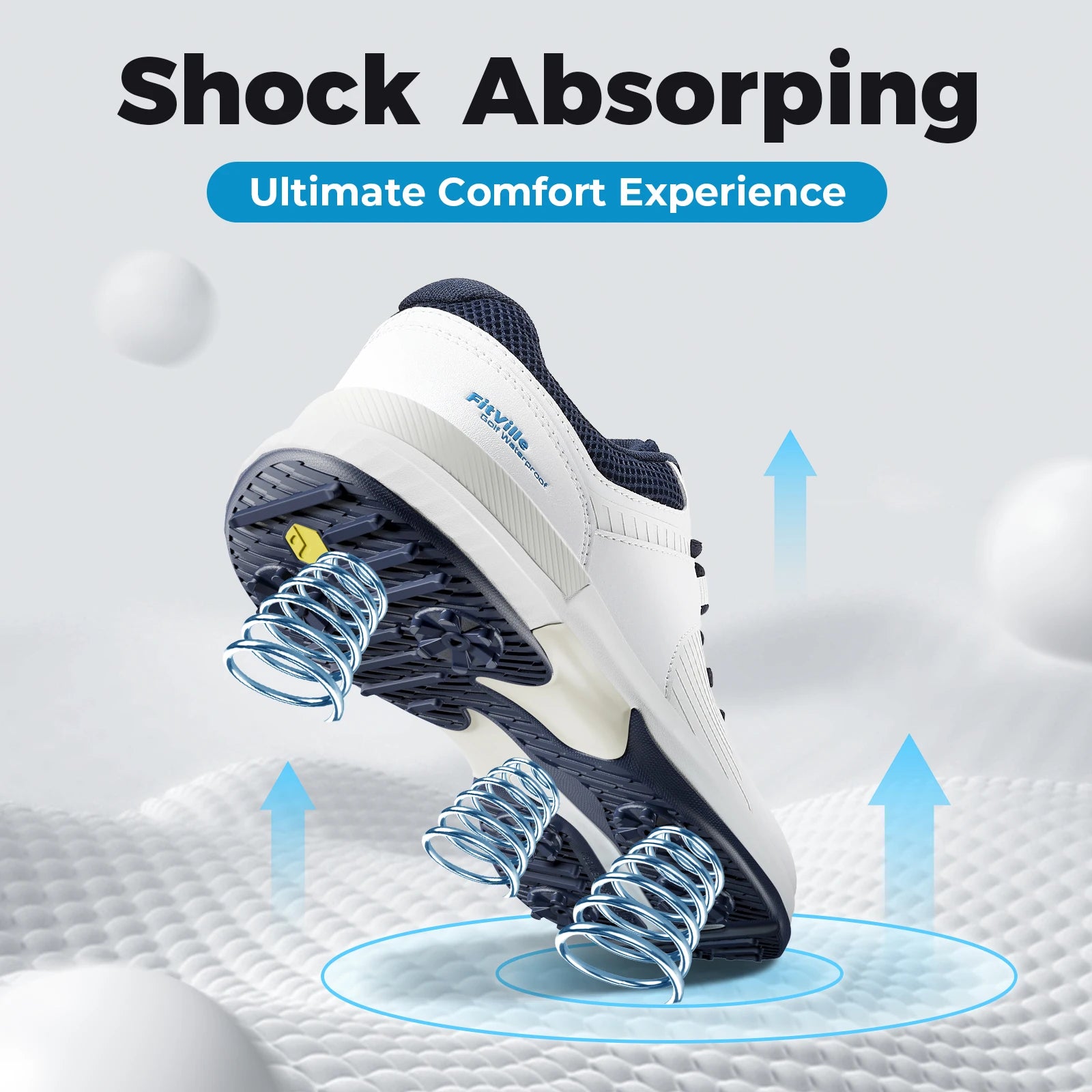 Modern Mens Waterproof Professional Golf Sneakers Arch Support & Non-Slip Grip