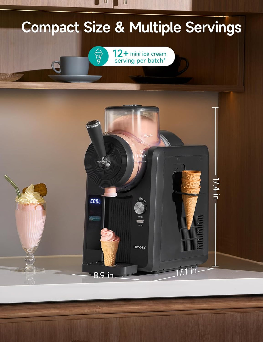 Multipurpose Slushie & Soft Serve Ice Cream Machine for Home – No Ice Needed, Self-Cleaning Frozen Dessert Maker