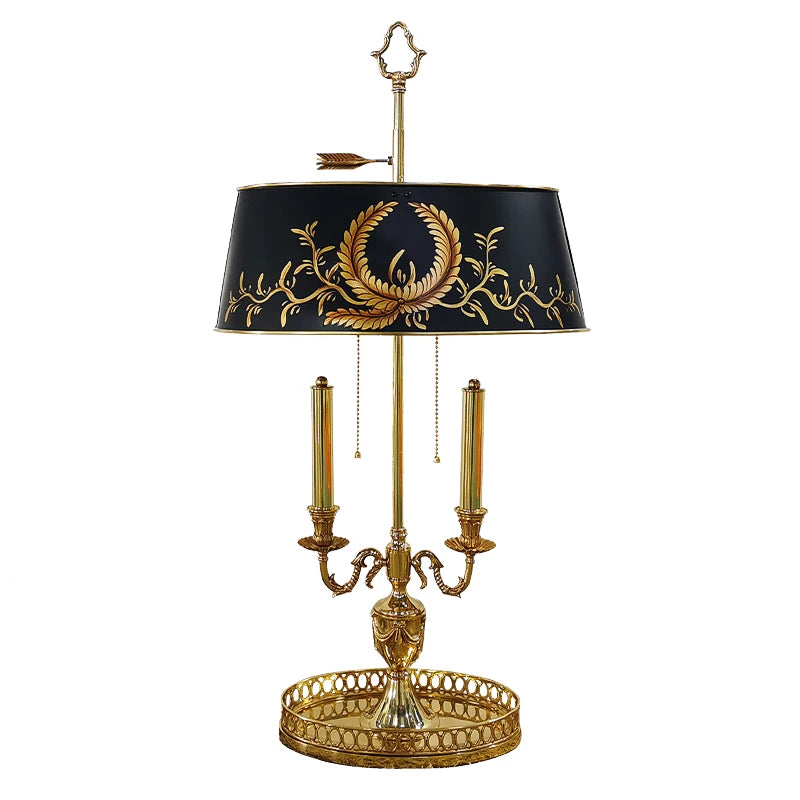 Modern Black Brass LED Table Lamp – Nordic Luxury Hotel Lighting