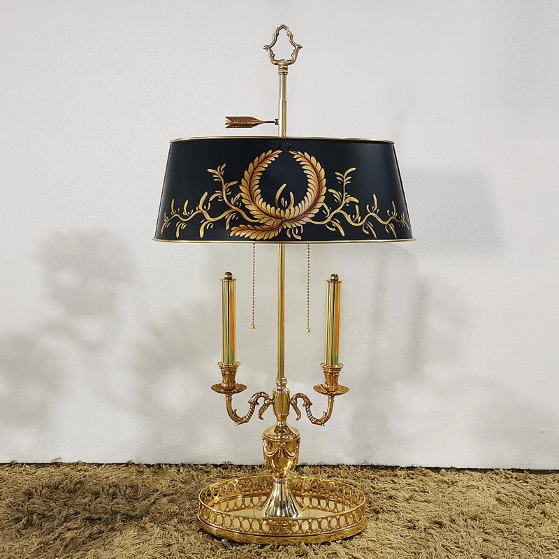 Modern Black Brass LED Table Lamp – Nordic Luxury Hotel Lighting