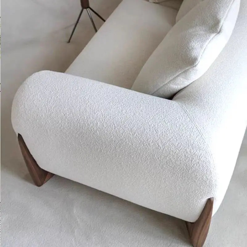 Luxury Teddy Velvet Sofa Set with Solid Wood Legs – Modern Designer Living Room Furniture