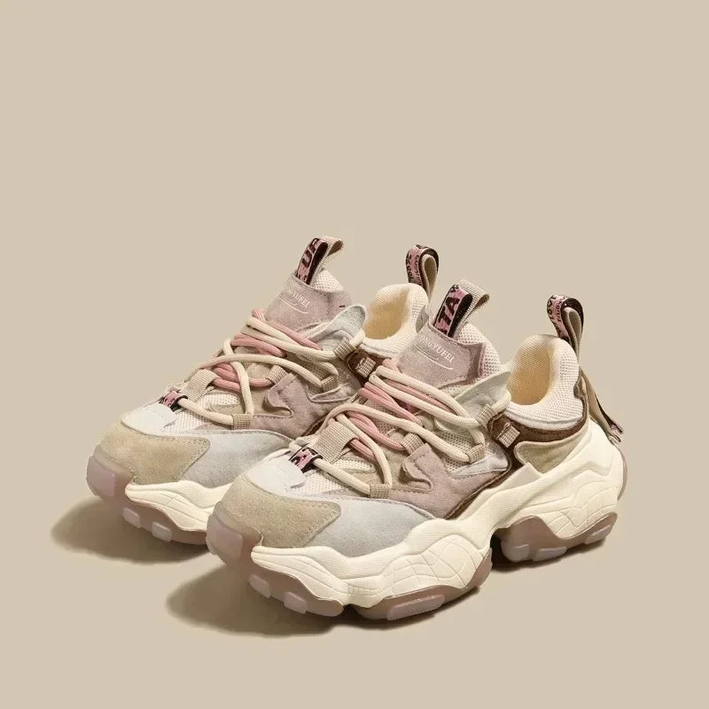 Women’s 5cm Height-Increasing Platform Sneakers - Thick Sole Shoes