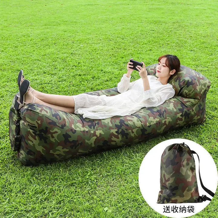 Fast Inflatable Sofa Camping Air Lounger Beach Sleeping Bag Portable Foldable Air Sofa for Travel Picnic Outdoor Lazy Bed Chair