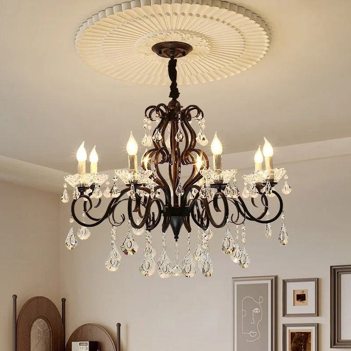 French-Style Luxury Crystal Chandelier – Living Room lamp; Dining Light