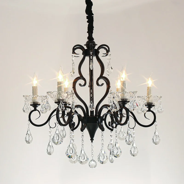 French-Style Luxury Crystal Chandelier – Living Room lamp; Dining Light