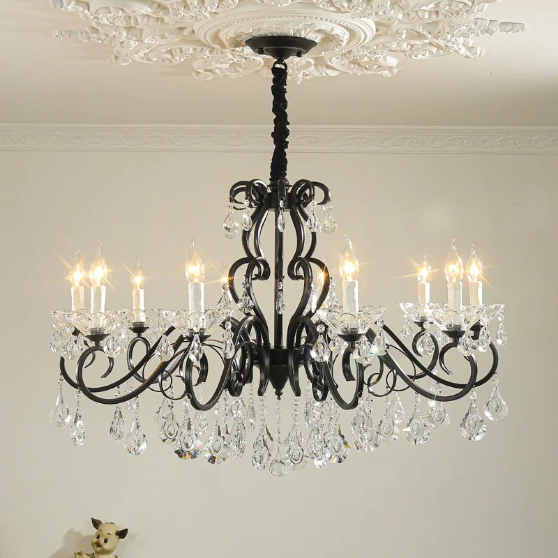 French-Style Luxury Crystal Chandelier – Living Room lamp; Dining Light