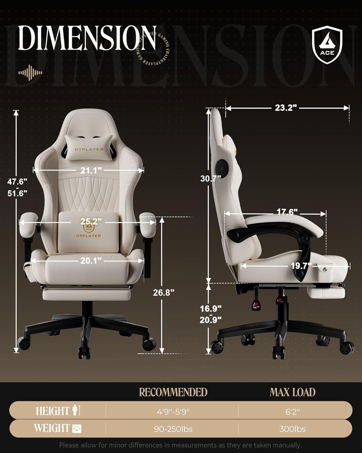 New Gaming Chair for Adults –  with Built-in Speakers, Racing Style Gamer Seat