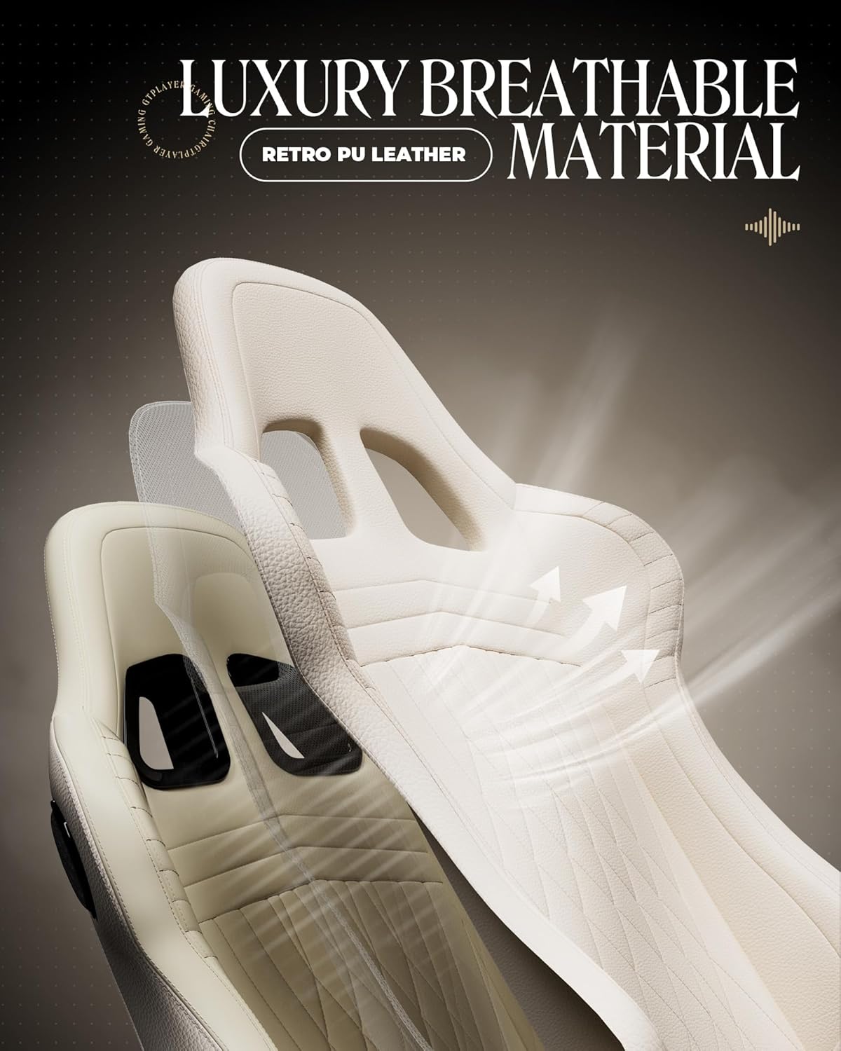 New Gaming Chair for Adults –  with Built-in Speakers, Racing Style Gamer Seat